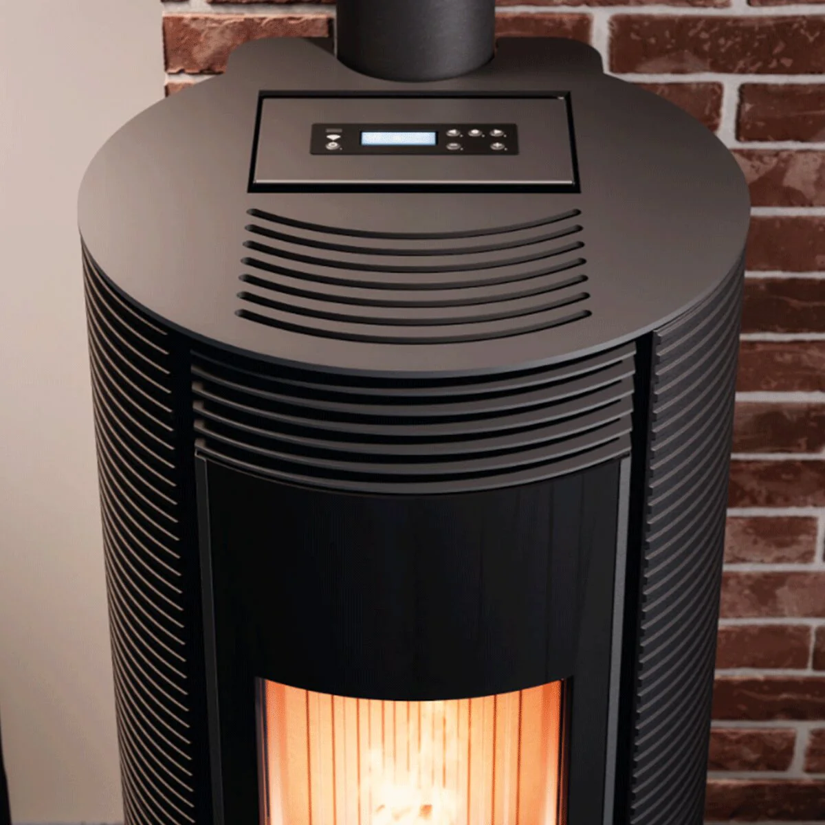 Stufa a pellet Cadel Spin Plus 9 8,5 kW ad aria canalizzata WiFi Ghisa Nero - Image 3