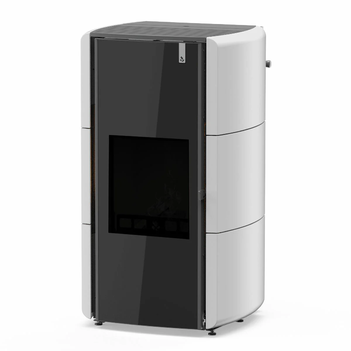 Stufa Policombustibile Girolami Edge 14 15 kW Idro con kit a.c.s. - bianco - Image 2