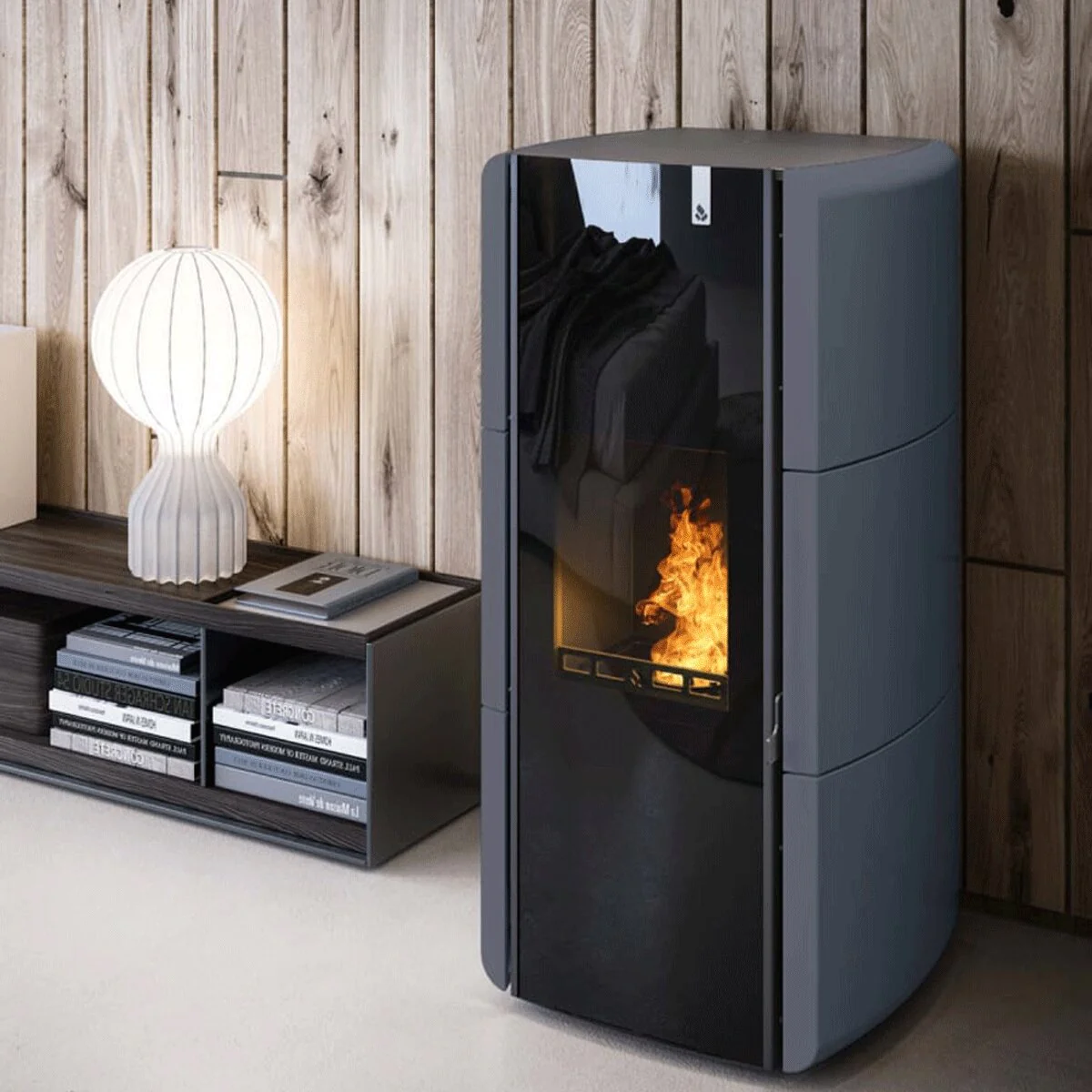 Stufa Policombustibile Girolami Edge 22 kW Idro con kit a.c.s. - grigio - Image 4