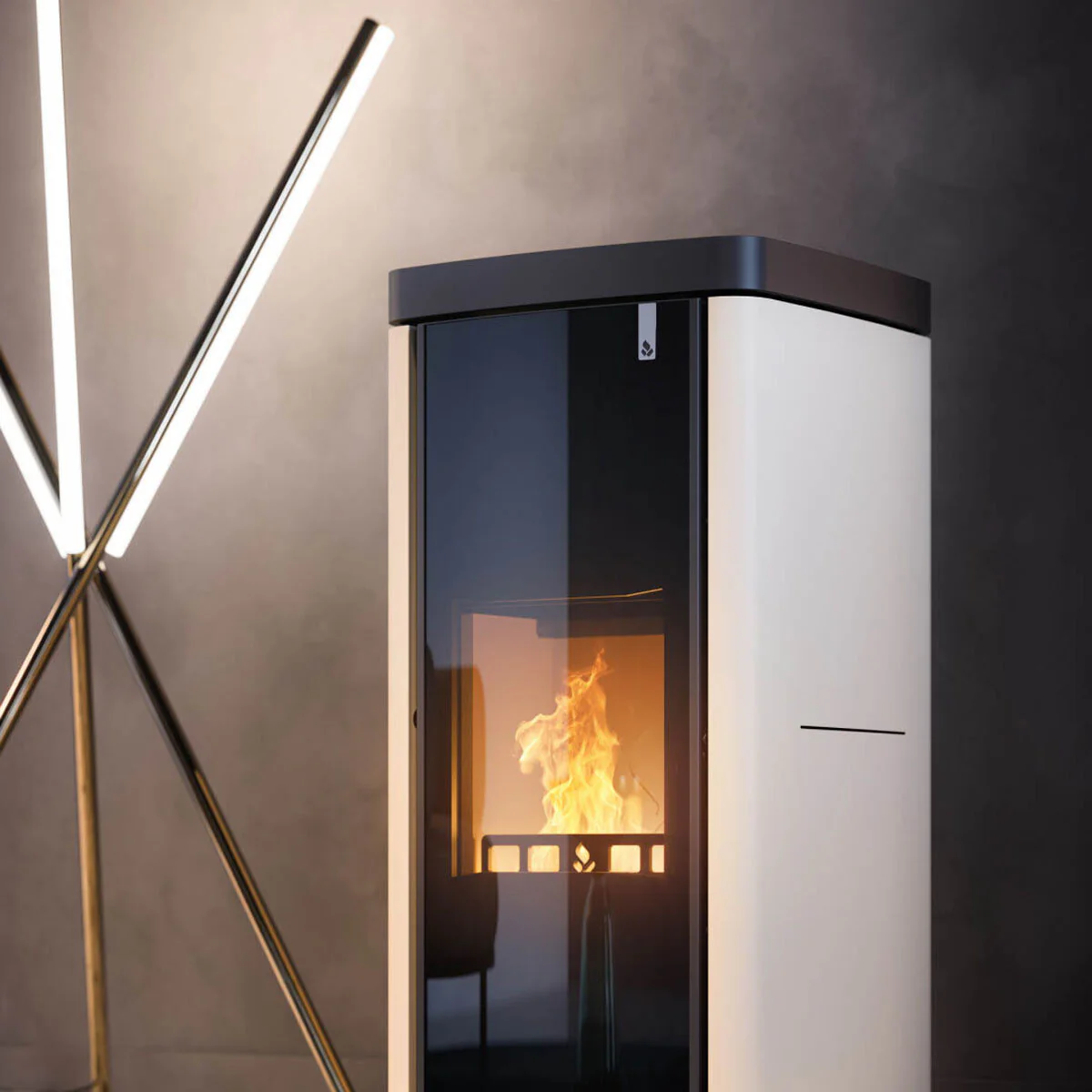 Stufa policombustibile Girolami Soft 18 avorio 18 kW idro + kit acs - Image 4