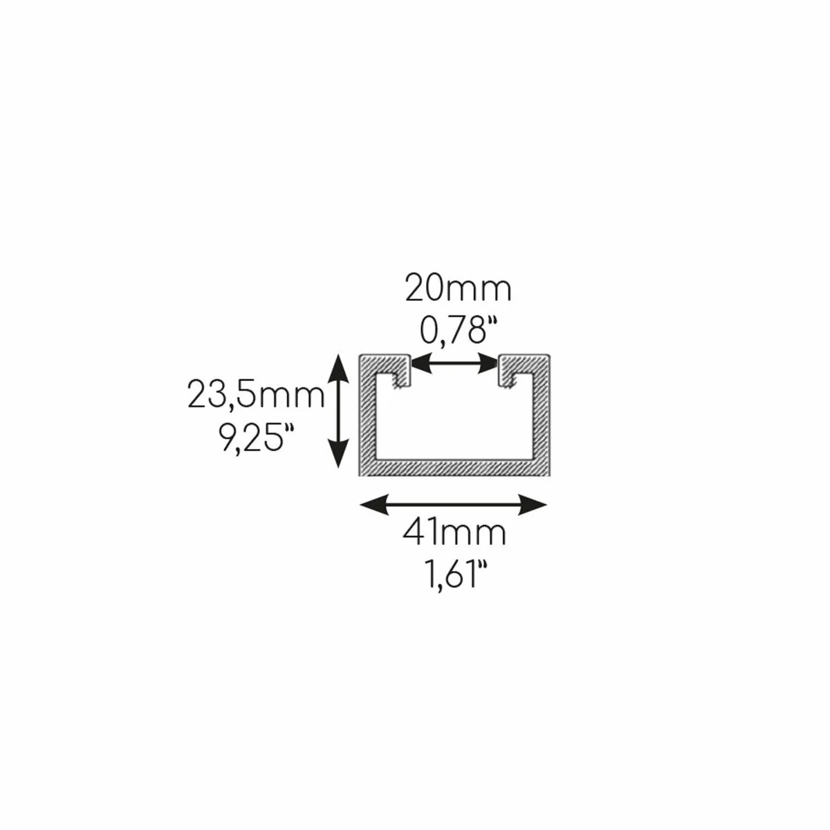 Supporto a pavimento Gia antivibrante 160x90x600 mm con profilo 41 mm - Image 2