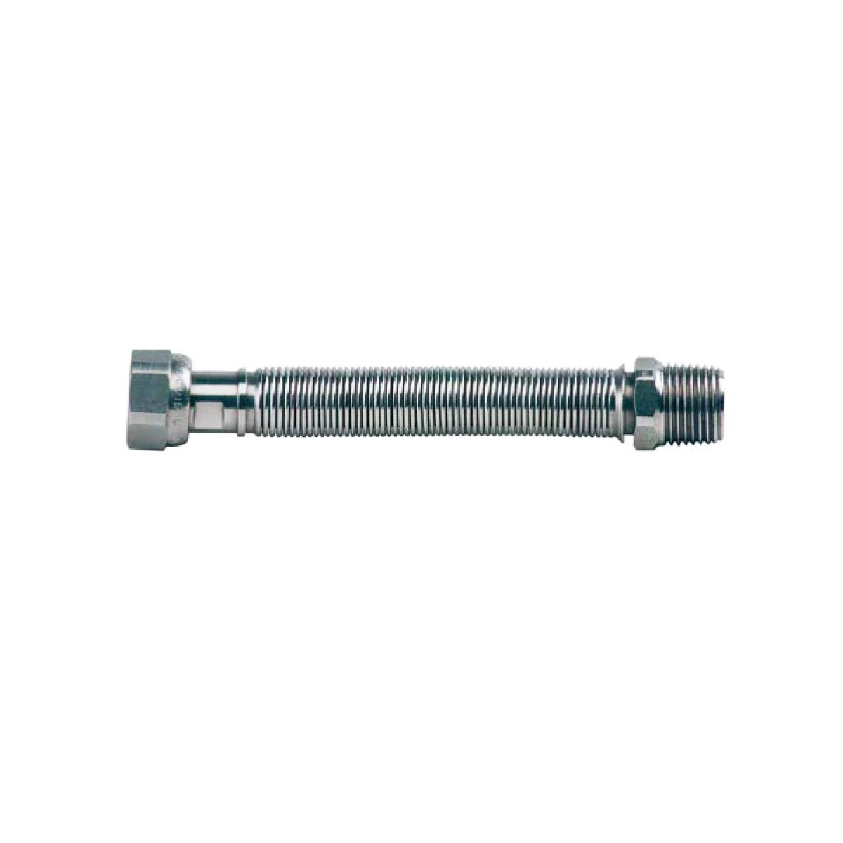 Tubo flessibile estensibile 1/2" x 1/2" M/F acciaio nudo per acqua