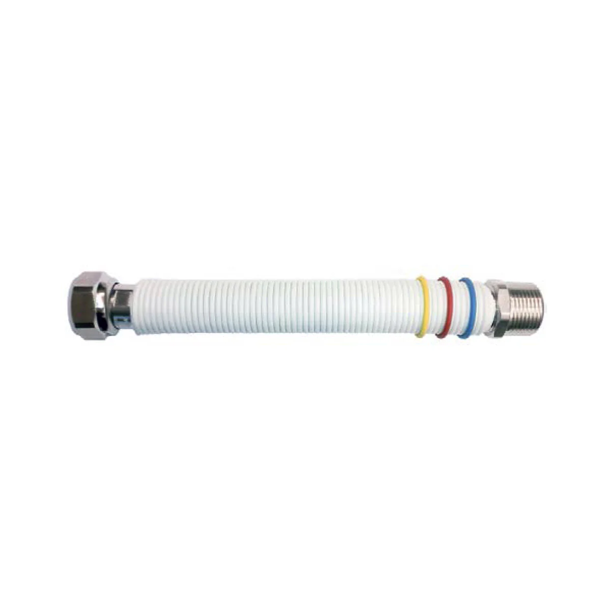 Tubo flessibile estensibile 1/2" x 1/2" M/F acciaio rivestito per acqua e gas