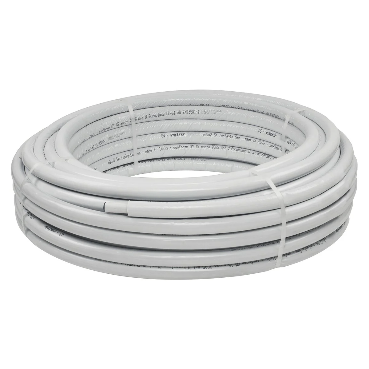 Tubo multistrato Valsir Mixal Ø16X2 mm con guaina isolante 13 mm Grigio