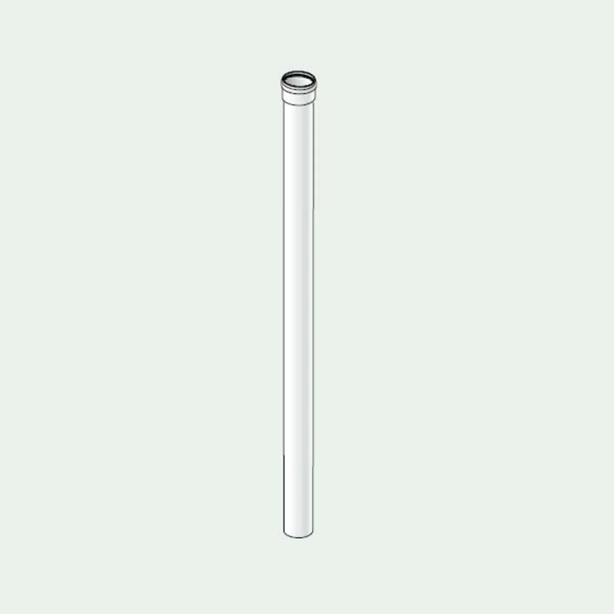 Tubo ø 60 mm lungh. 1 m m/f (bianco)
