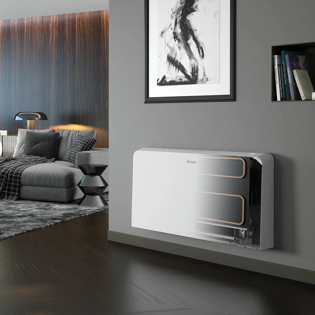 Ventilconvettore con pannello radiante Olimpia Splendid Bi2 SLR AIR inverter 400 DC kW 2,31 - 1,74 + comando TR e telecomando - Image 2